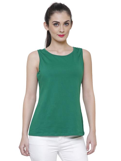 green rayon tank top - 14477738 - Very Small Image - 1