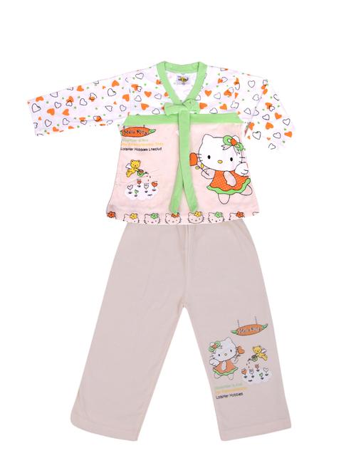 pink cotton pyjama set - 14477905 - Standard Image - 1