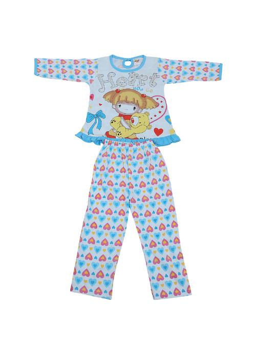 blue cotton pyjama set - 14477923 - Standard Image - 1