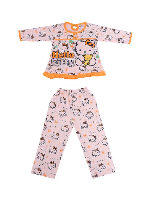 pink cotton pyjama set - 14477927 - Very Small Image - 1