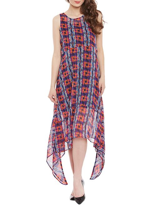 maxi printed asymmetric dress - 14477964 - Standard Image - 1