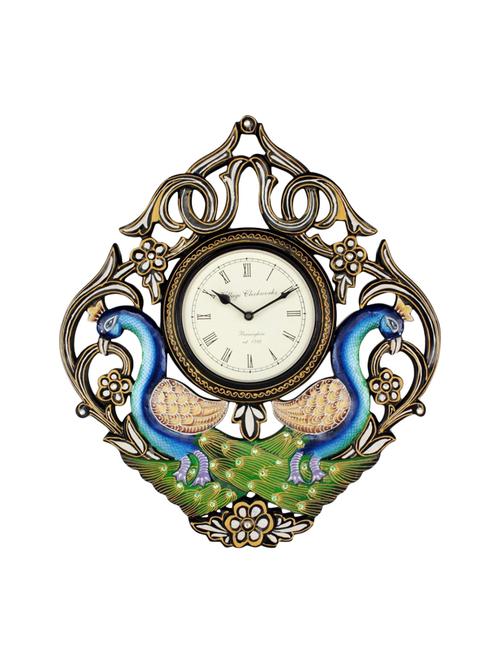 Traditional Peacock Shape Wall Clock 6" Dial - 14478015 - Very Small Image - 1