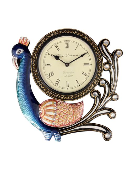 Traditional Peacock Shape Wall Clock 6" Dial - 14478028 - Very Small Image - 1