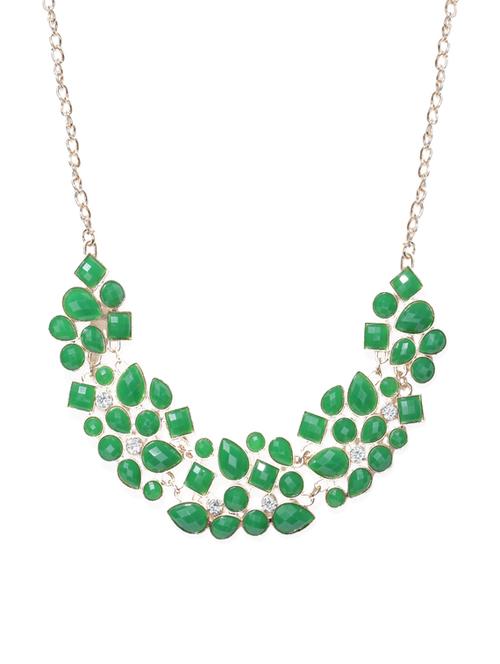 green metal heavy statement necklace - 14478053 - Very Small Image - 1