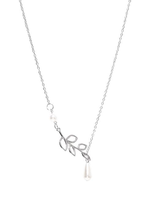 silver metal chain necklace - 14478059 - Very Small Image - 1