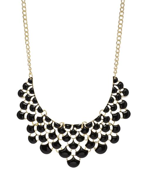 black metal statement necklace - 14478068 - Very Small Image - 1