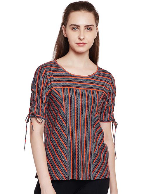 blue printed top - 14478108 - Standard Image - 1