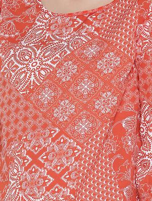 orange printed top - 14478390 - Standard Image - 4