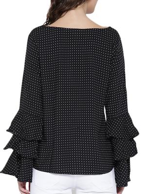 black printed top - 14478392 - Standard Image - 3