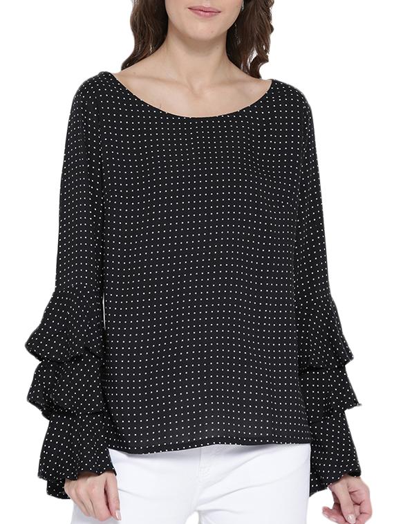 black printed top - 14478392 - Zoom Image - 1