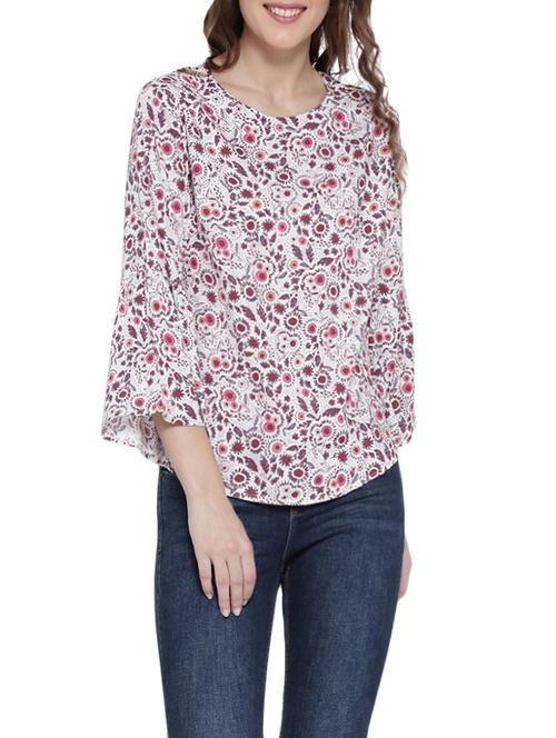White printed top - 14478395 - Standard Image - 1