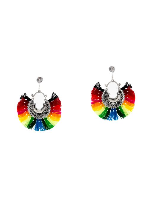multi colored metal drop earrings - 14478417 - Very Small Image - 1