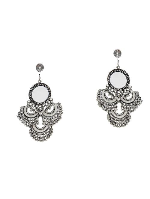 multi colored metal chandballi earrings - 14478439 - Very Small Image - 1