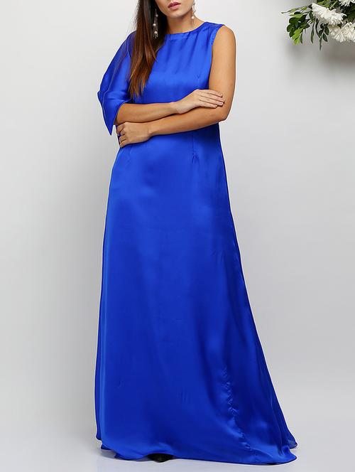 sapphire blue single sleeved gown - 14478490 - Standard Image - 1
