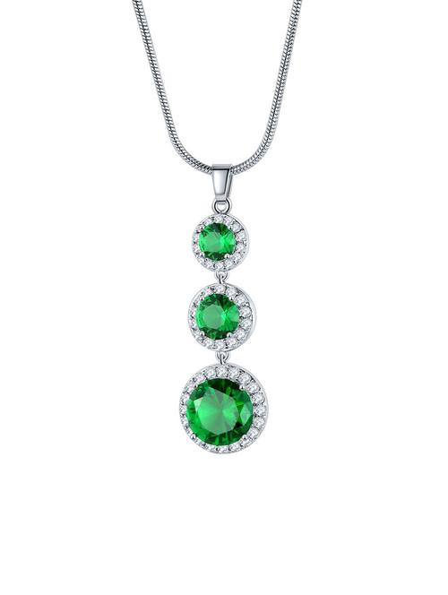 green silver tone pendant - 14478609 - Standard Image - 1