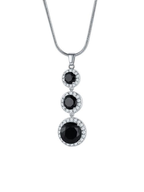 black silver plated pendant - 14478613 - Very Small Image - 1