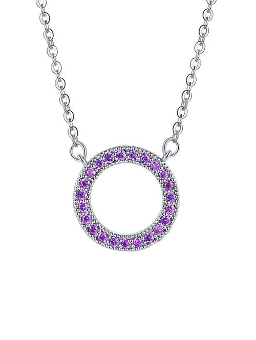 purple silver plated pendant - 14478615 - Standard Image - 1