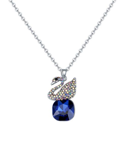 blue silver plated pendant - 14478629 - Standard Image - 1