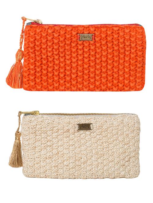 orange cotton regular pouch - 14478665 - Standard Image - 1