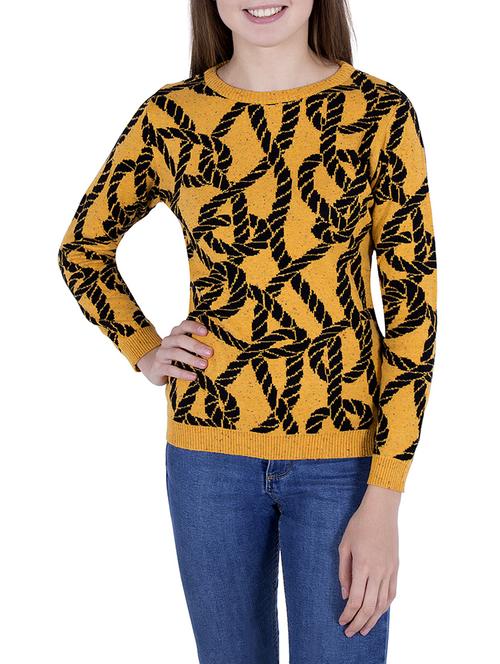 Yellow printed pullover - 14478705 - Standard Image - 1