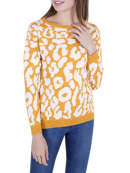Yellow printed pullover - 14478712 - Standard Image - 1