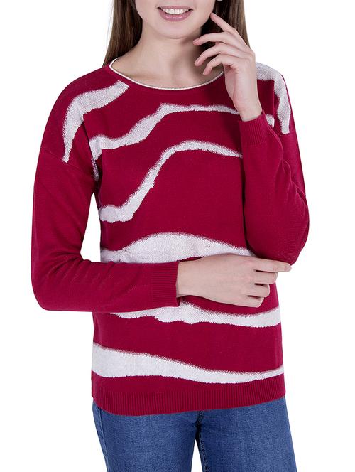 Red printed pullover - 14478713 - Very Small Image - 1