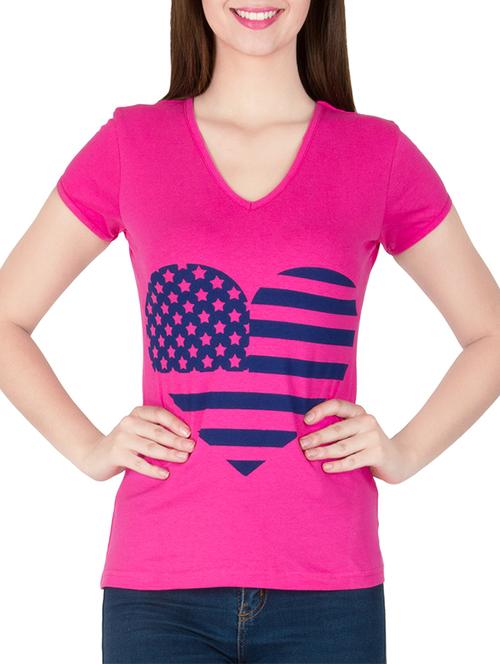 pink cotton tee - 14478791 - Very Small Image - 1