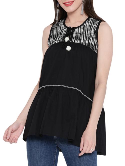 Black A-line top - 14479196 - Very Small Image - 1