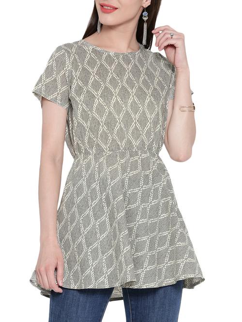 Grey printed top - 14479201 - Very Small Image - 1