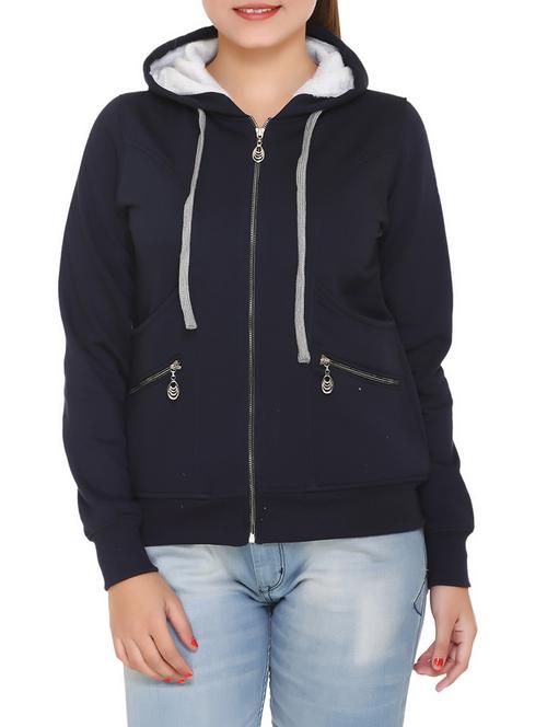 navy blue hooded sweatshirt - 14479226 - Very Small Image - 1