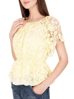 yellow blouson top - 14479430 - Standard Image - 2