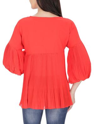 red georgette top - 14479431 - Standard Image - 3