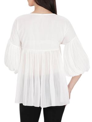 white georgette top - 14479433 - Standard Image - 2