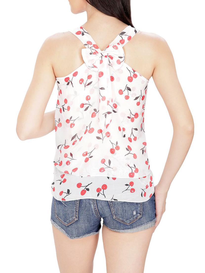 white printed top - 14479443 - Zoom Image - 3