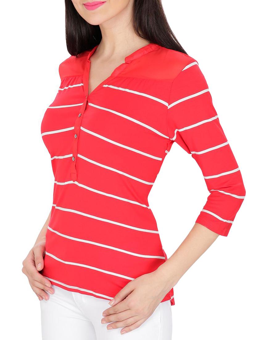 red poly cotton top - 14479472 - Zoom Image - 2
