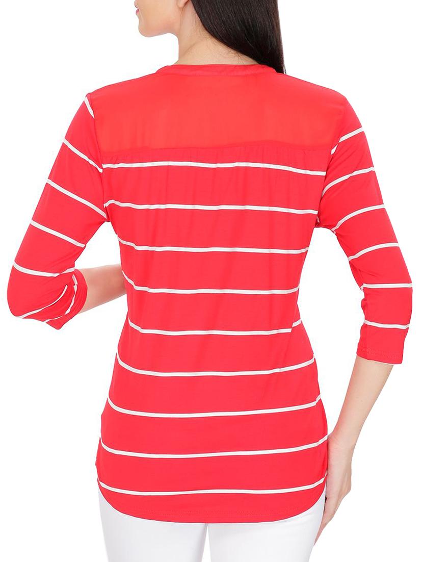 red poly cotton top - 14479472 - Zoom Image - 3