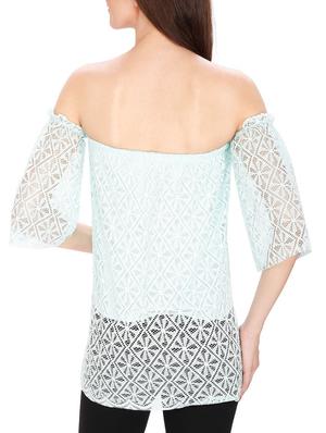 light blue off shoulder top - 14479521 - Standard Image - 3