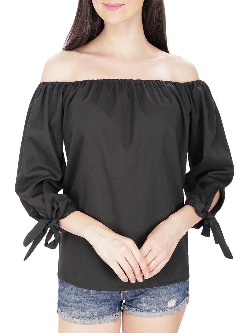 black off shoulder top - 14479526 - Zoom Image - 1