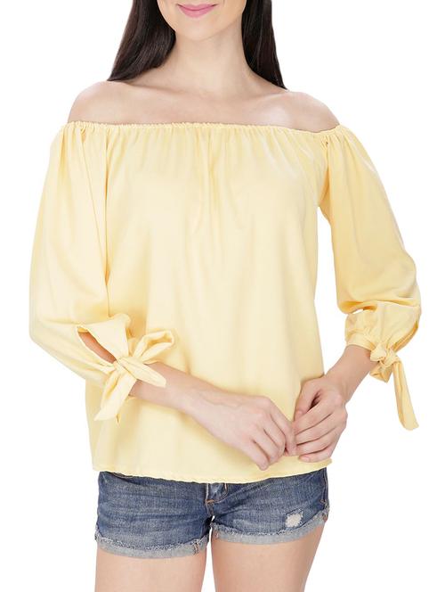 yellow off shoulder top - 14479529 - Standard Image - 1