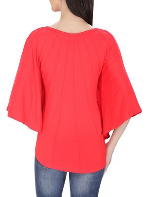 red bat wing sleeved top - 14479562 - Standard Image - 3