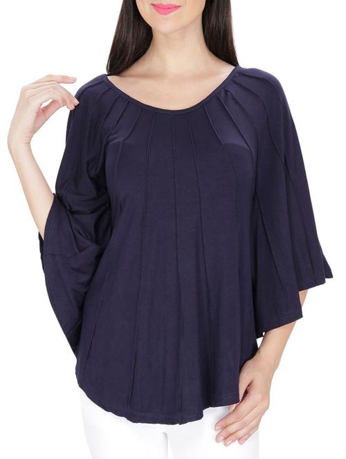 Navy blue solid top - 14479564 - Standard Image - 1
