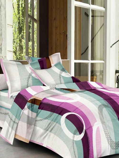 Pure Cotton Double Bed Sheet With 2 Pillow Covers - 14479604 - Very Small Image - 1