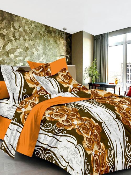 Pure Cotton Double Bed Sheet With 2 Pillow Covers - 14479621 - Very Small Image - 1