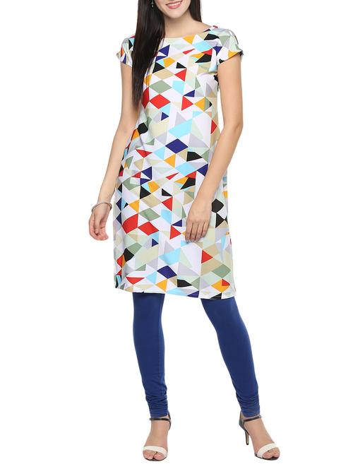 multi crepe straight kurta - 14479840 - Very Small Image - 1