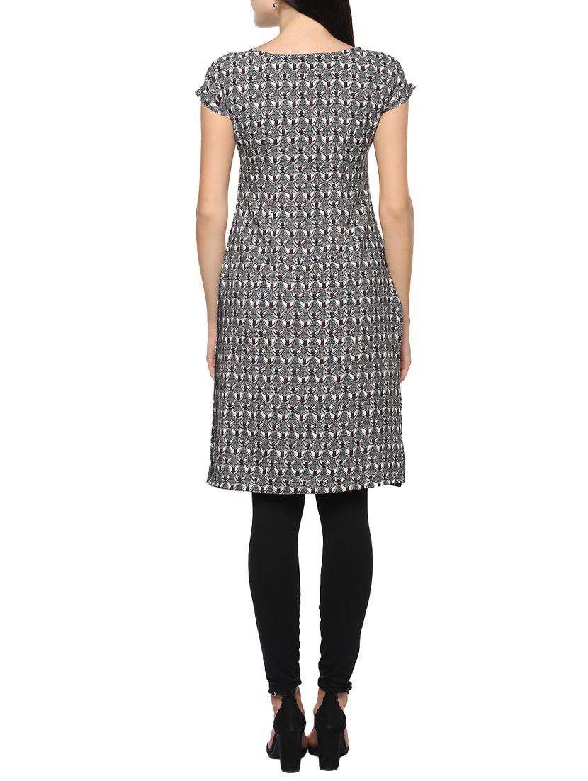 straight printed kurta - 14479841 - Zoom Image - 3