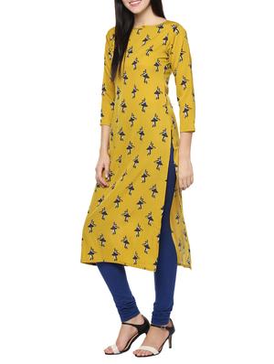 printed straight kurta - 14479847 - Standard Image - 2