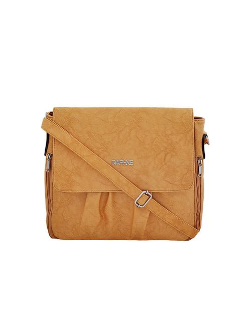 brown leatherette regular sling bag - 14479906 - Very Small Image - 1