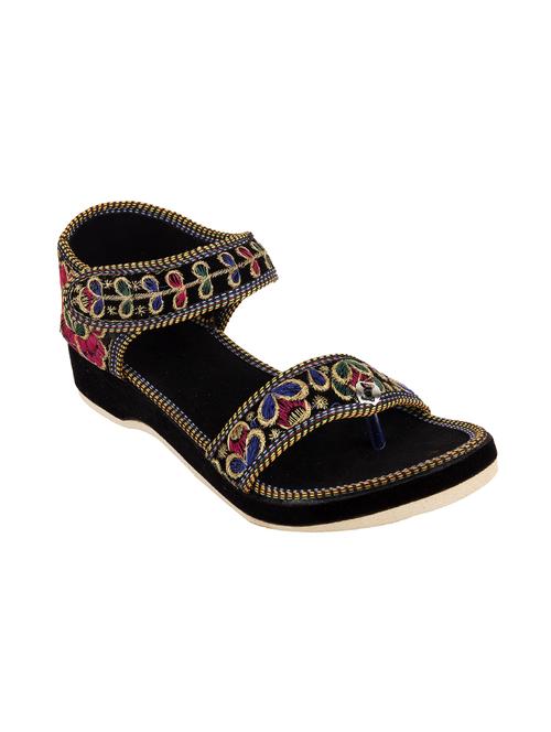 multi fabric ethnic sandals - 14480366 - Very Small Image - 1