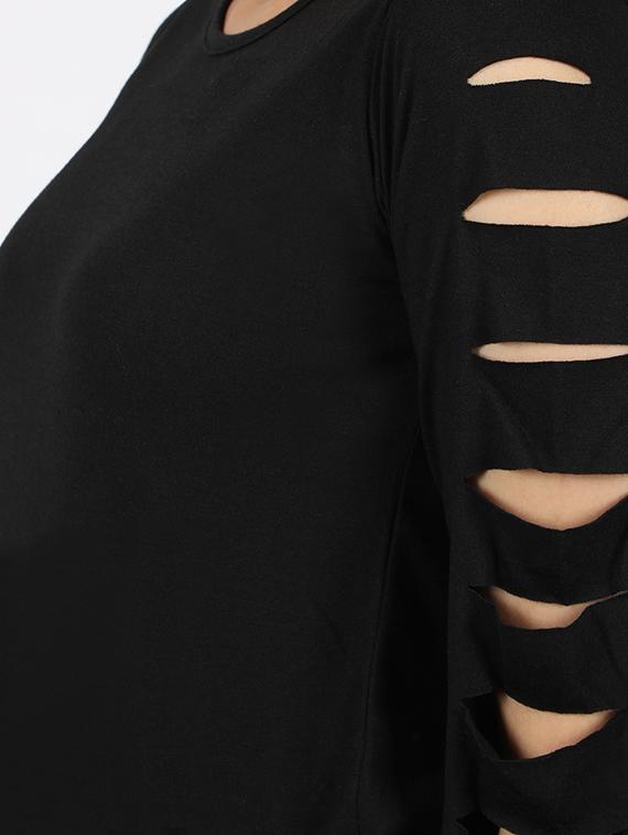 ladder ribbed long sleeved top - 14480403 - Zoom Image - 5