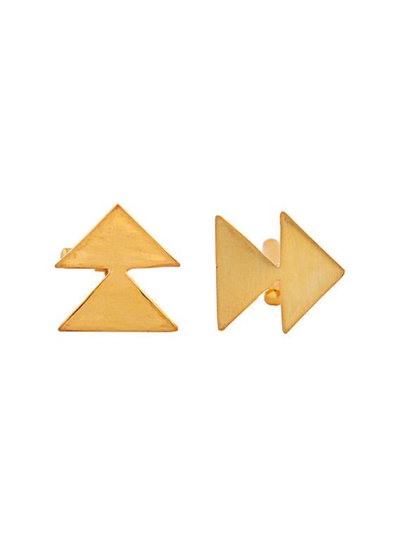 24k gold plated silver cufflink - 14480692 - Zoom Image - 1